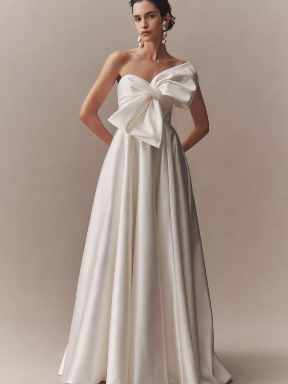 Wtoo by Watters Nanette Wedding Gown Size 14 Satin Bow